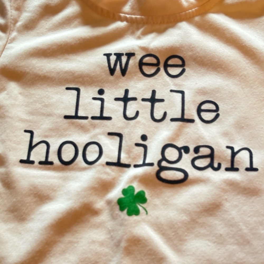 Wee Little Hooligan Kids Cream T-Shirt 110 (4-5) - Picture 2 of 4
